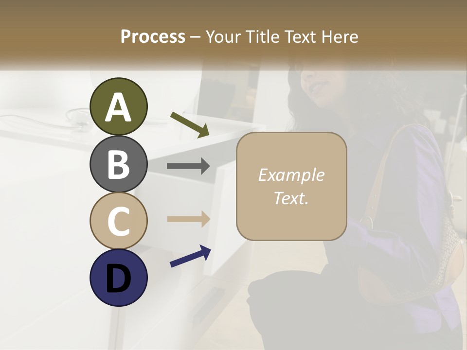 A Woman Is Looking At A Piece Of Furniture PowerPoint Template