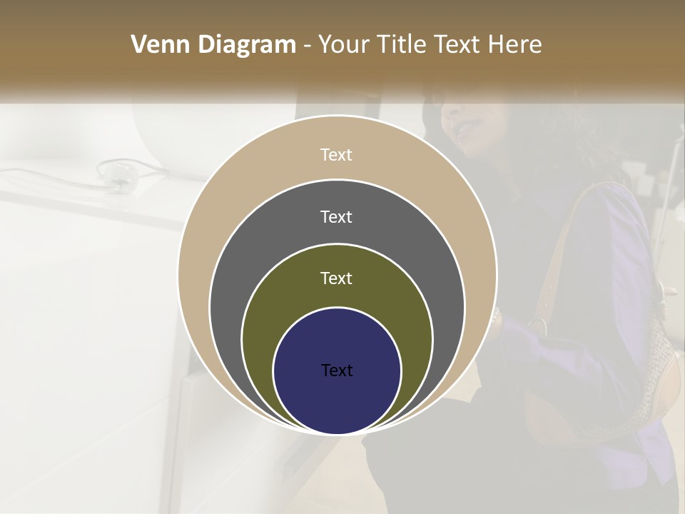 A Woman Is Looking At A Piece Of Furniture PowerPoint Template