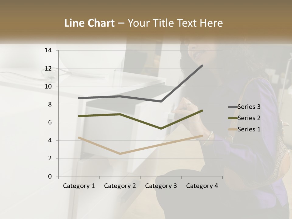 A Woman Is Looking At A Piece Of Furniture PowerPoint Template