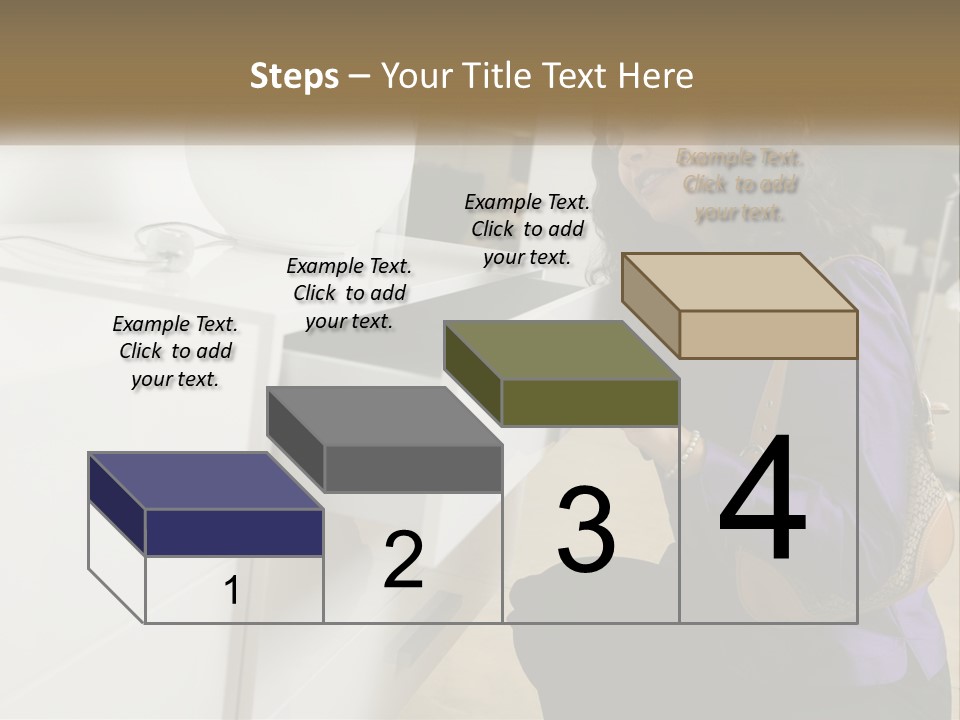 A Woman Is Looking At A Piece Of Furniture PowerPoint Template
