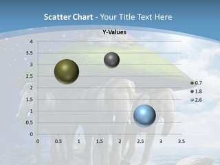 A Group Of Elephants Standing On Top Of A Turtle PowerPoint Template