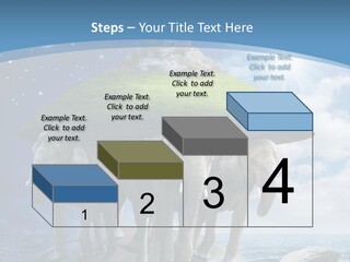A Group Of Elephants Standing On Top Of A Turtle PowerPoint Template
