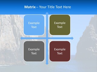 A Large Rock Formation In The Middle Of A Body Of Water PowerPoint Template