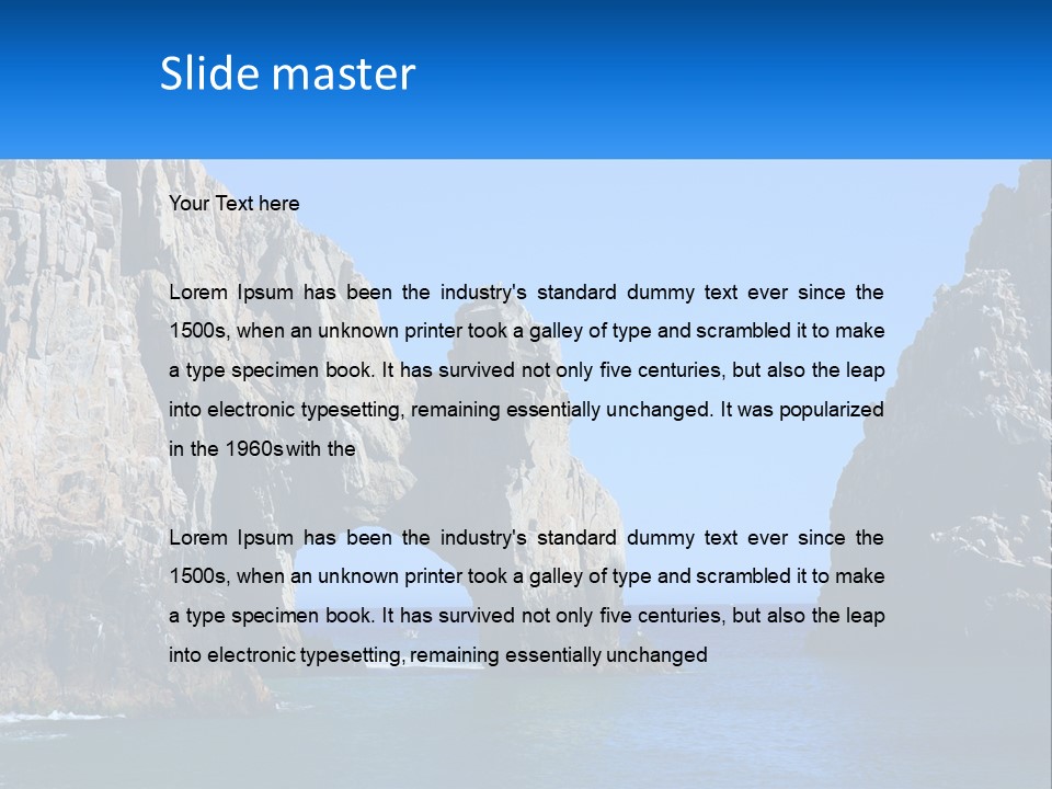A Large Rock Formation In The Middle Of A Body Of Water PowerPoint Template