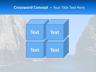 A Large Rock Formation In The Middle Of A Body Of Water PowerPoint Template