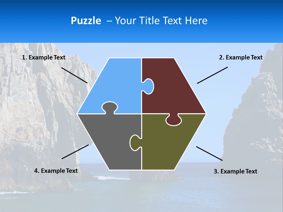 A Large Rock Formation In The Middle Of A Body Of Water PowerPoint Template