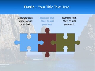 A Large Rock Formation In The Middle Of A Body Of Water PowerPoint Template