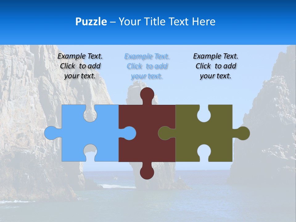 A Large Rock Formation In The Middle Of A Body Of Water PowerPoint Template