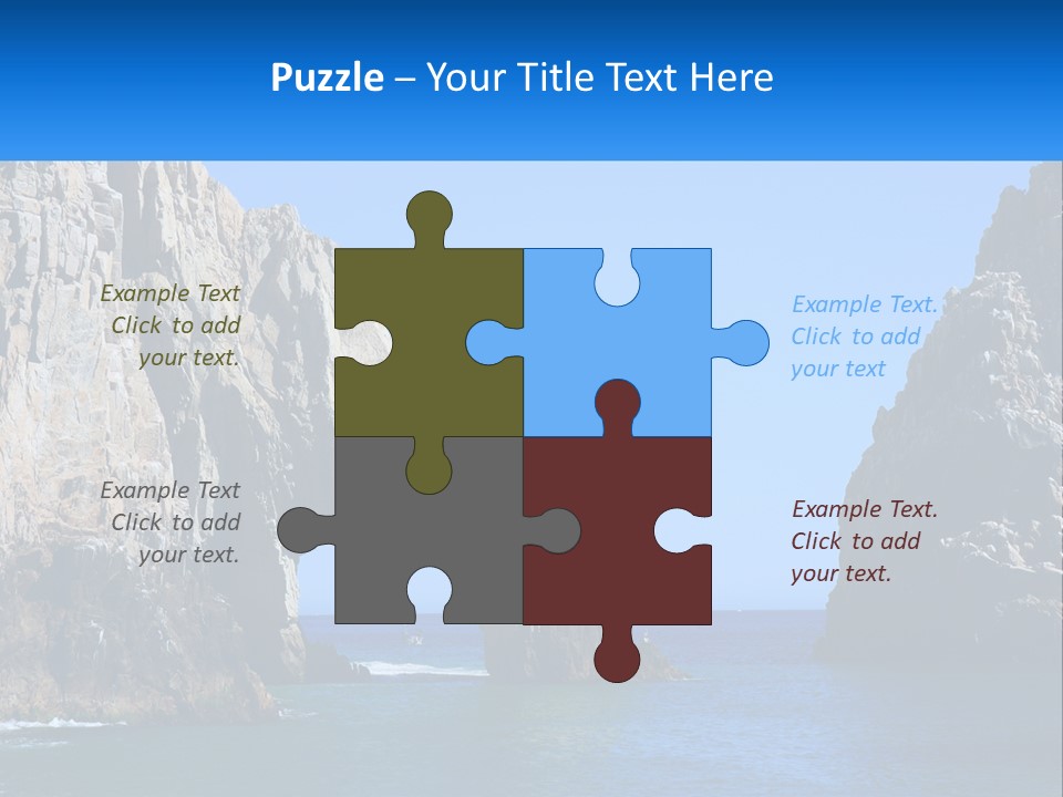 A Large Rock Formation In The Middle Of A Body Of Water PowerPoint Template