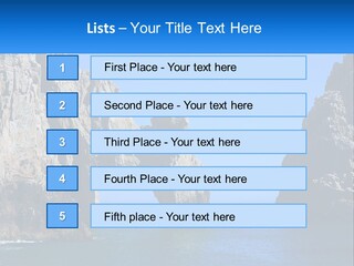 A Large Rock Formation In The Middle Of A Body Of Water PowerPoint Template