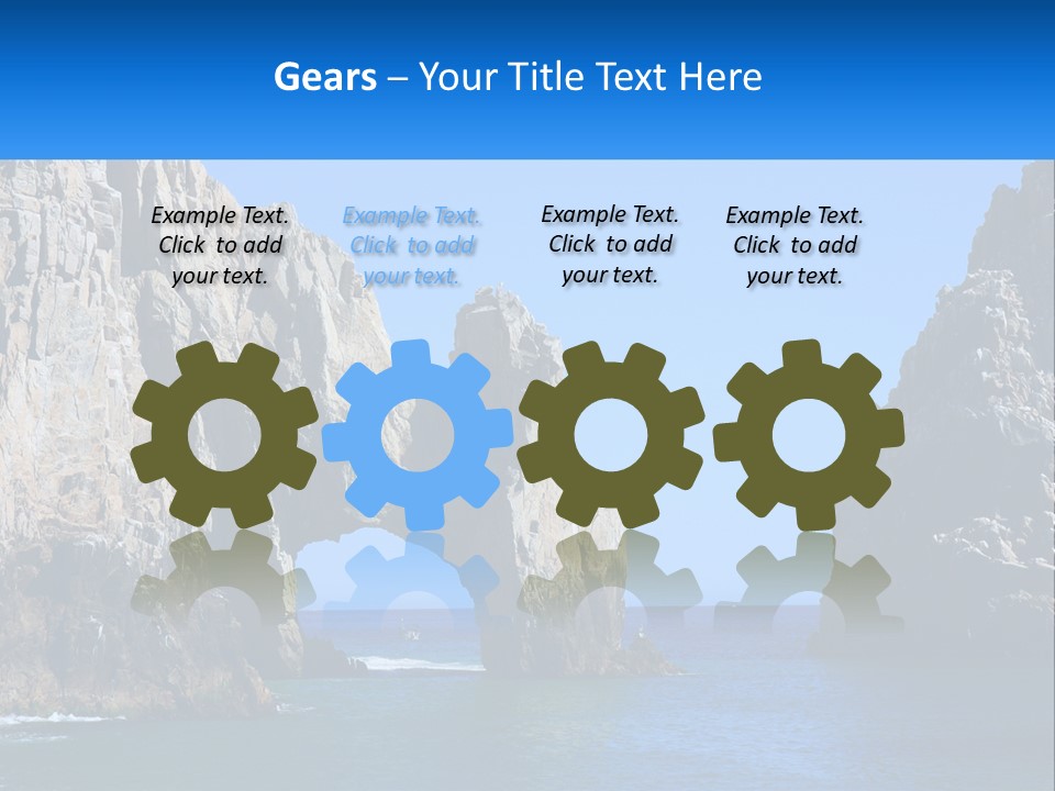 A Large Rock Formation In The Middle Of A Body Of Water PowerPoint Template