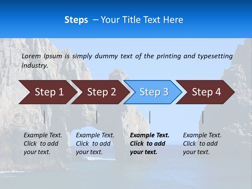 A Large Rock Formation In The Middle Of A Body Of Water PowerPoint Template