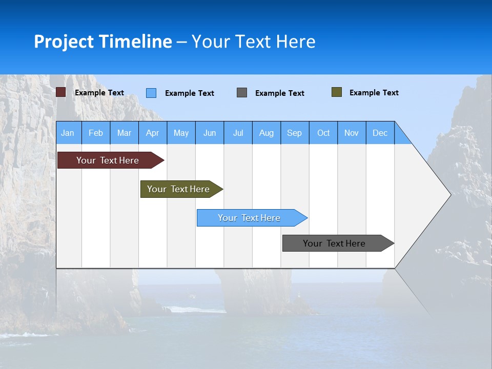 A Large Rock Formation In The Middle Of A Body Of Water PowerPoint Template