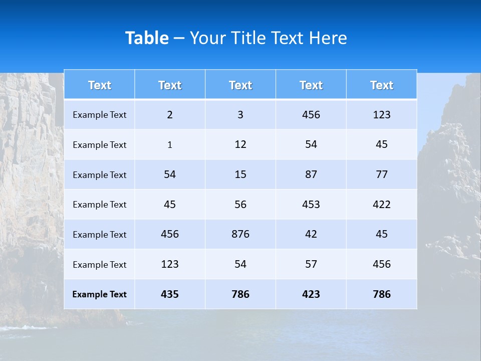 A Large Rock Formation In The Middle Of A Body Of Water PowerPoint Template