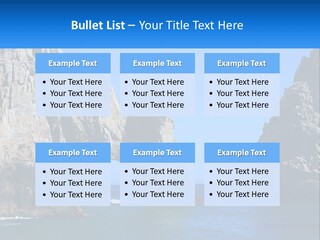 A Large Rock Formation In The Middle Of A Body Of Water PowerPoint Template