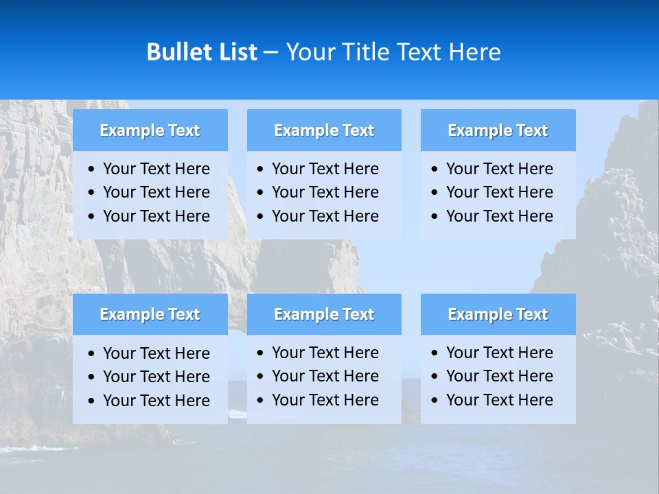 A Large Rock Formation In The Middle Of A Body Of Water PowerPoint Template