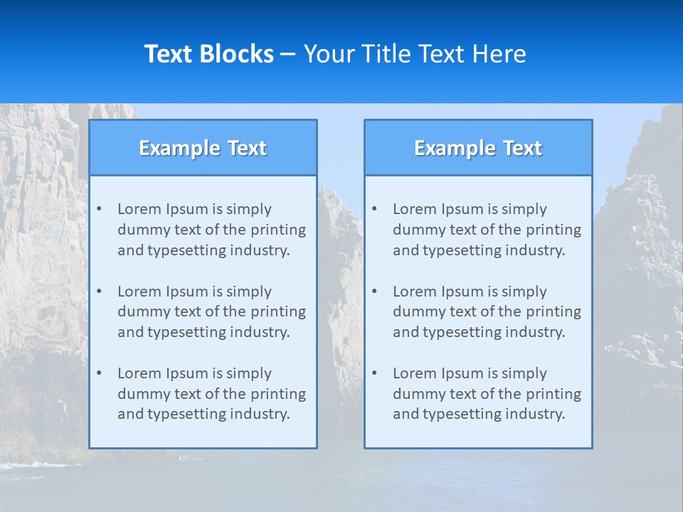 A Large Rock Formation In The Middle Of A Body Of Water PowerPoint Template
