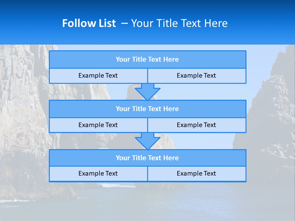 A Large Rock Formation In The Middle Of A Body Of Water PowerPoint Template