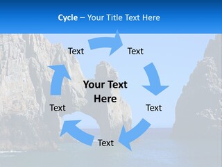 A Large Rock Formation In The Middle Of A Body Of Water PowerPoint Template