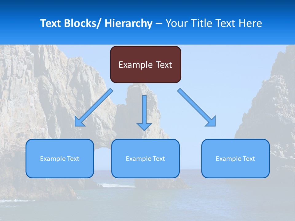 A Large Rock Formation In The Middle Of A Body Of Water PowerPoint Template