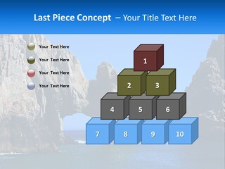 A Large Rock Formation In The Middle Of A Body Of Water PowerPoint Template