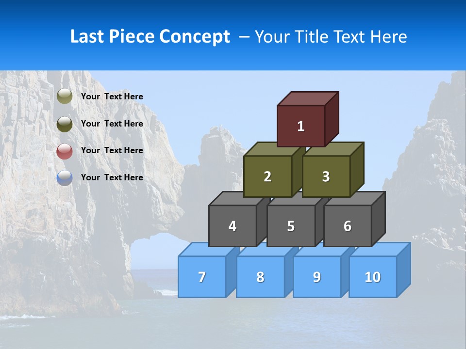 A Large Rock Formation In The Middle Of A Body Of Water PowerPoint Template