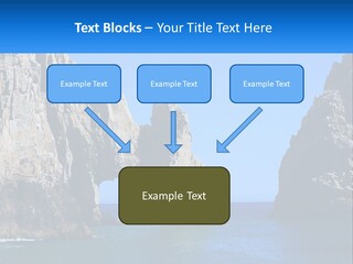 A Large Rock Formation In The Middle Of A Body Of Water PowerPoint Template