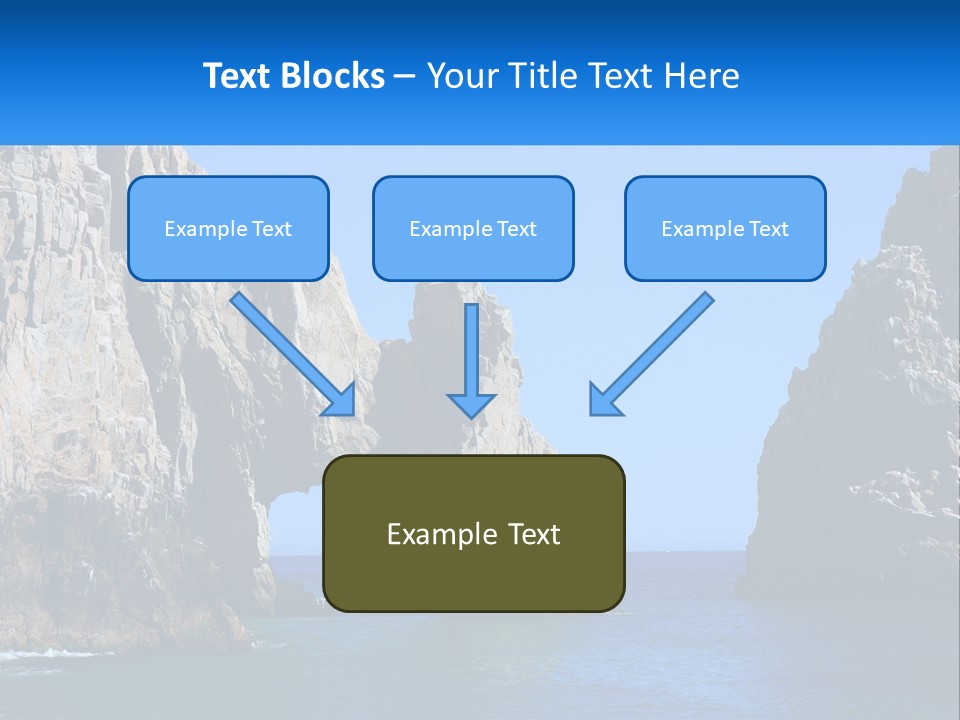 A Large Rock Formation In The Middle Of A Body Of Water PowerPoint Template