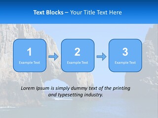 A Large Rock Formation In The Middle Of A Body Of Water PowerPoint Template