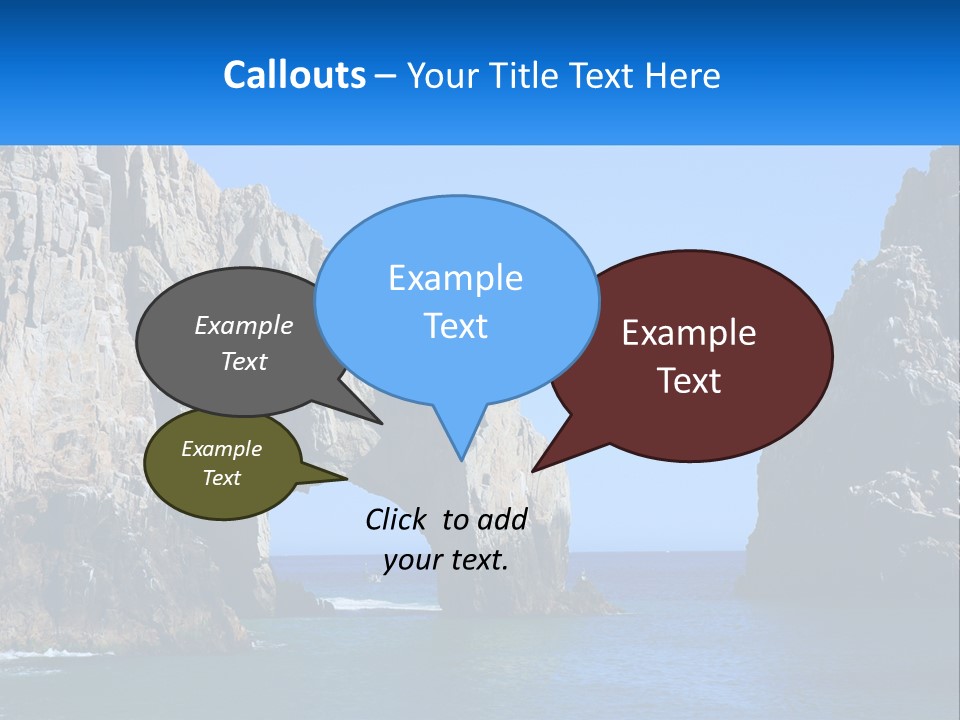 A Large Rock Formation In The Middle Of A Body Of Water PowerPoint Template