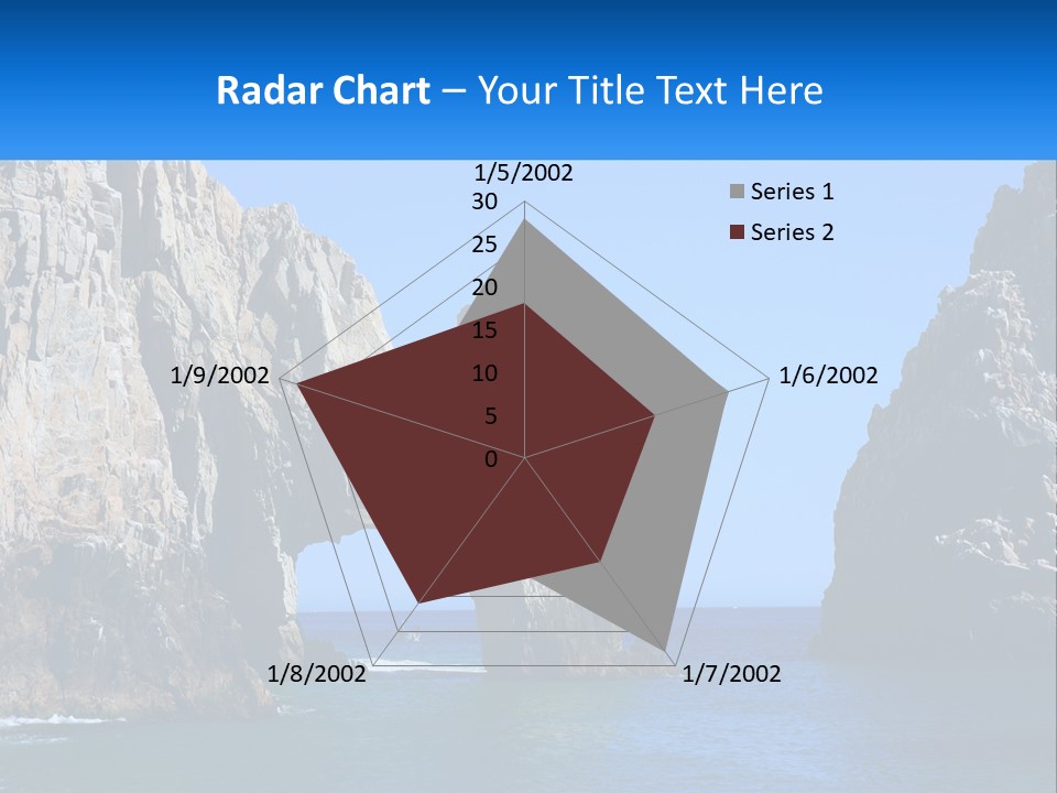 A Large Rock Formation In The Middle Of A Body Of Water PowerPoint Template