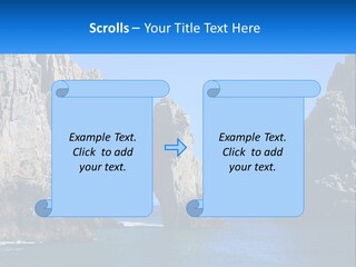 A Large Rock Formation In The Middle Of A Body Of Water PowerPoint Template