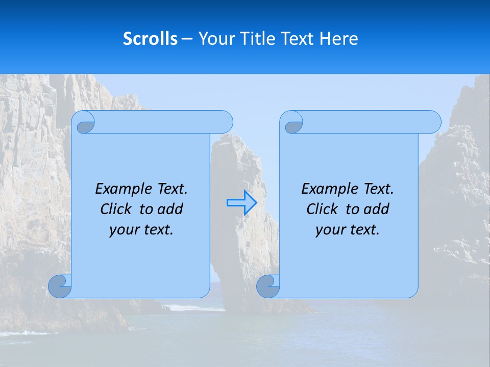 A Large Rock Formation In The Middle Of A Body Of Water PowerPoint Template