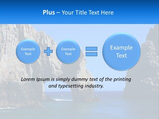 A Large Rock Formation In The Middle Of A Body Of Water PowerPoint Template