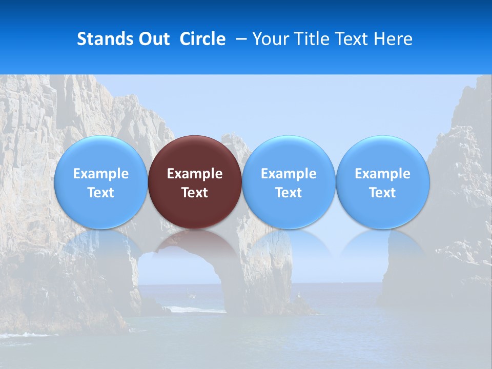 A Large Rock Formation In The Middle Of A Body Of Water PowerPoint Template