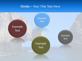 A Large Rock Formation In The Middle Of A Body Of Water PowerPoint Template