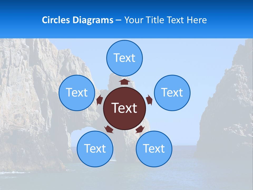 A Large Rock Formation In The Middle Of A Body Of Water PowerPoint Template