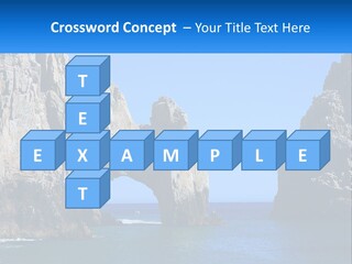 A Large Rock Formation In The Middle Of A Body Of Water PowerPoint Template