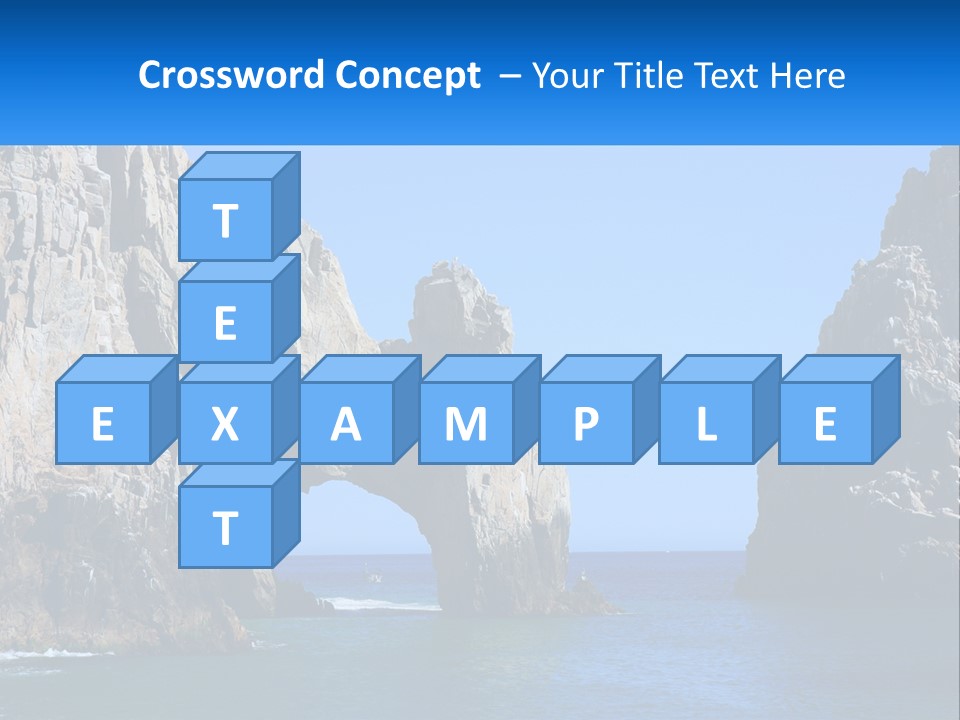 A Large Rock Formation In The Middle Of A Body Of Water PowerPoint Template