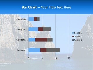 A Large Rock Formation In The Middle Of A Body Of Water PowerPoint Template