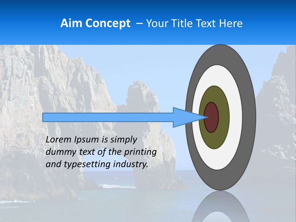 A Large Rock Formation In The Middle Of A Body Of Water PowerPoint Template