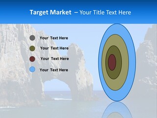 A Large Rock Formation In The Middle Of A Body Of Water PowerPoint Template