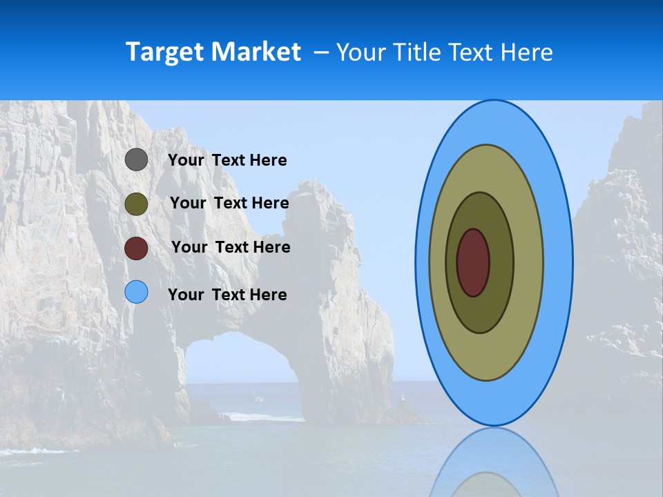 A Large Rock Formation In The Middle Of A Body Of Water PowerPoint Template