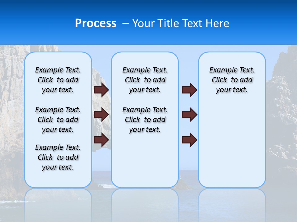 A Large Rock Formation In The Middle Of A Body Of Water PowerPoint Template