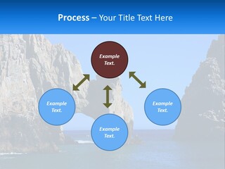 A Large Rock Formation In The Middle Of A Body Of Water PowerPoint Template