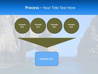 A Large Rock Formation In The Middle Of A Body Of Water PowerPoint Template