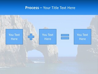 A Large Rock Formation In The Middle Of A Body Of Water PowerPoint Template