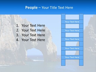 A Large Rock Formation In The Middle Of A Body Of Water PowerPoint Template
