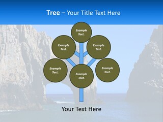 A Large Rock Formation In The Middle Of A Body Of Water PowerPoint Template