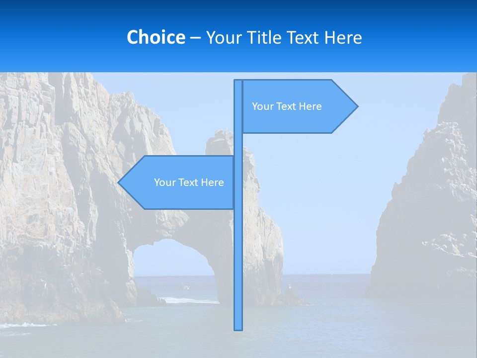 A Large Rock Formation In The Middle Of A Body Of Water PowerPoint Template